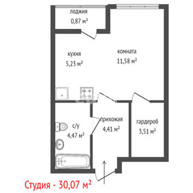 Квартира 30,1 м², студия - изображение 1