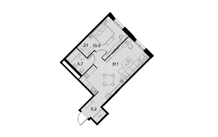 Квартира 102,8 м², 3-комнатная - изображение 2