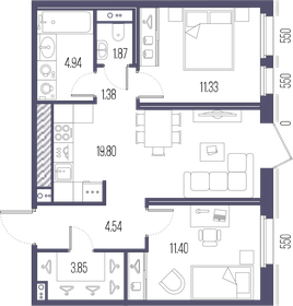 60 м², 2-комнатная квартира 23 500 000 ₽ - изображение 74