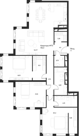 Квартира 156,4 м², 3-комнатная - изображение 1