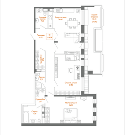 Квартира 119,8 м², 2-комнатная - изображение 1