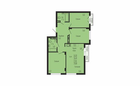 81,5 м², 4-комнатная квартира 8 520 930 ₽ - изображение 14