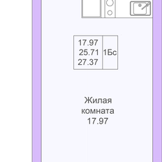 Квартира 27,5 м², студия - изображение 3