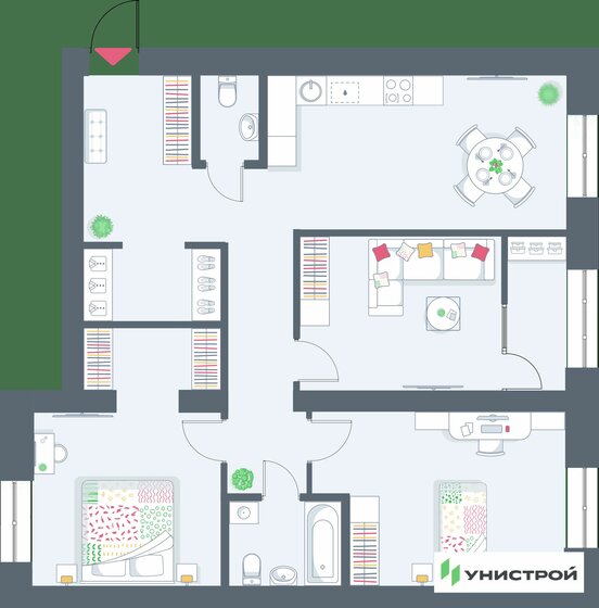 95,3 м², 3-комнатная квартира 16 207 000 ₽ - изображение 1