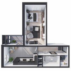 Квартира 45,4 м², 1-комнатная - изображение 2