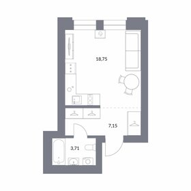 Квартира 29,6 м², студия - изображение 1