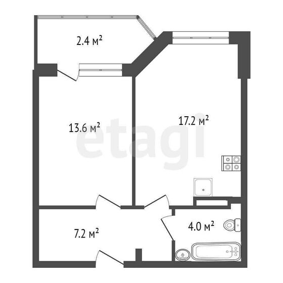 43,2 м², 1-комнатная квартира 6 400 000 ₽ - изображение 22