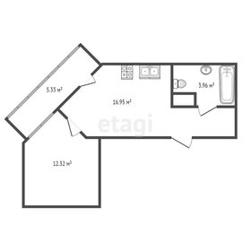 Квартира 31,7 м², 1-комнатная - изображение 3