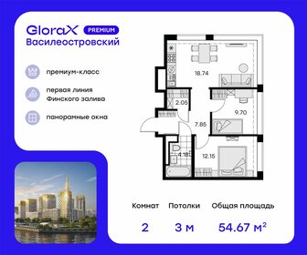 Квартира 54,7 м², 2-комнатная - изображение 1