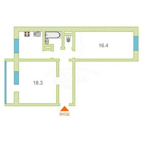 Квартира 56 м², 2-комнатная - изображение 5