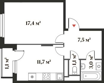 41,7 м², 1-комнатная квартира 11 261 069 ₽ - изображение 19