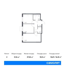 Квартира 51,2 м², 2-комнатная - изображение 1