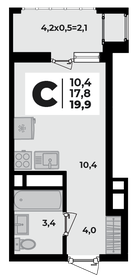 19,9 м², 1-комнатная квартира 3 015 100 ₽ - изображение 27