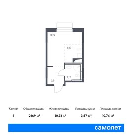 21,4 м², квартира-студия 7 234 141 ₽ - изображение 67