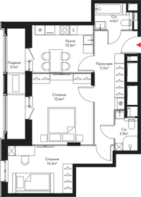 29,4 м², 1-комнатная квартира 9 300 000 ₽ - изображение 82