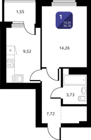 45,1 м², 2-комнатная квартира 3 750 000 ₽ - изображение 73