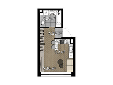 24,3 м², квартира-студия 15 609 242 ₽ - изображение 24