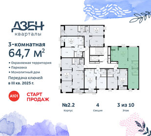 64,4 м², 3-комнатная квартира 14 956 778 ₽ - изображение 2