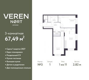 64,6 м², 3-комнатная квартира 9 483 880 ₽ - изображение 17