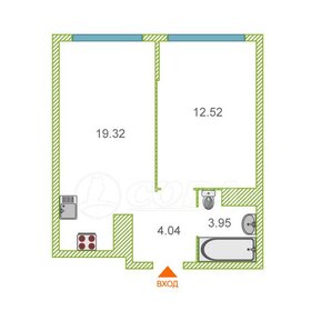 Квартира 40 м², 1-комнатная - изображение 1