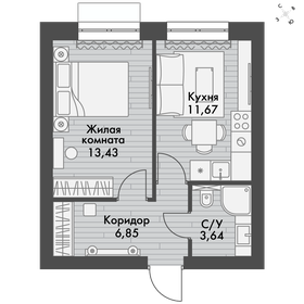 35,6 м², 1-комнатная квартира 5 161 119 ₽ - изображение 22