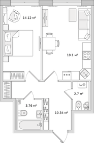 53,3 м², 2-комнатные апартаменты 13 000 000 ₽ - изображение 84