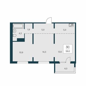 59,2 м², 3-комнатная квартира 6 100 000 ₽ - изображение 27