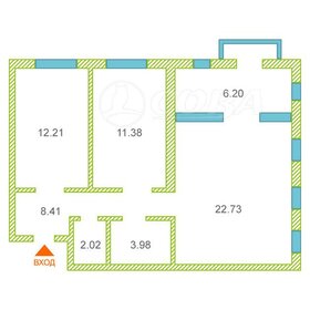 Квартира 61 м², 2-комнатная - изображение 1