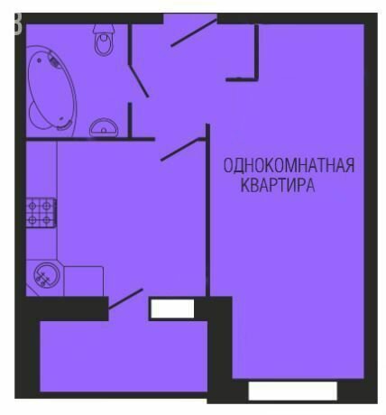 40 м², 1-комнатная квартира 5 780 000 ₽ - изображение 1