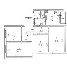 Квартира 100,4 м², 4-комнатная - изображение 2