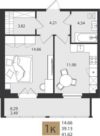 41,9 м², 2-комнатная квартира 4 400 000 ₽ - изображение 79