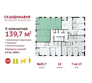 139,9 м², 5-комнатная квартира 29 891 862 ₽ - изображение 17