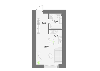 31,6 м², апартаменты-студия 13 980 000 ₽ - изображение 128