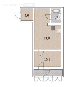 Квартира 39,6 м², 2-комнатная - изображение 1