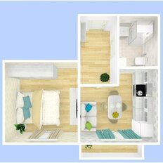 Квартира 32,4 м², 1-комнатные - изображение 3