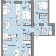 Квартира 94 м², 4-комнатная - изображение 2