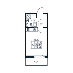 Квартира 24,3 м², студия - изображение 3