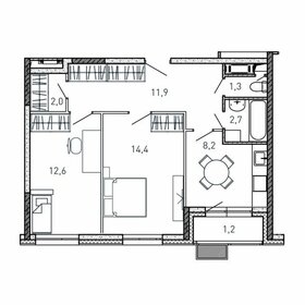 58 м², 2-комнатная квартира 8 000 000 ₽ - изображение 75