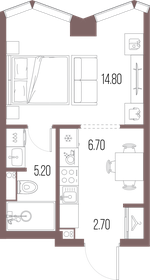 Квартира 29,4 м², студия - изображение 1