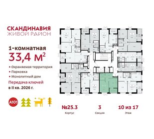 33,4 м², 1-комнатная квартира 11 599 739 ₽ - изображение 15