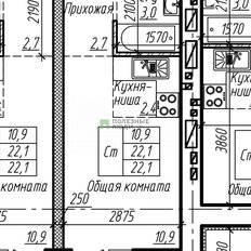 Квартира 22,1 м², студия - изображение 2