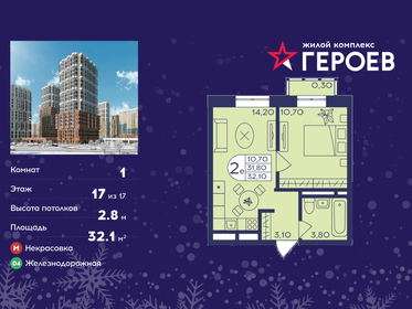 Квартира 32,1 м², 1-комнатная - изображение 1