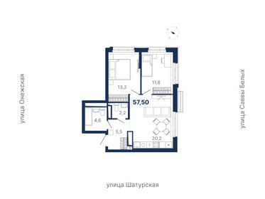 55,8 м², 2-комнатная квартира 10 578 928 ₽ - изображение 20