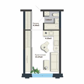 Квартира 28,1 м², студия - изображение 1