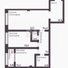 Квартира 70,9 м², 2-комнатная - изображение 2