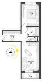 50,8 м², 2-комнатная квартира 5 550 000 ₽ - изображение 24