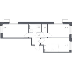 Квартира 46,1 м², 1-комнатная - изображение 1