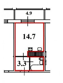 Квартира 25 м², студия - изображение 1