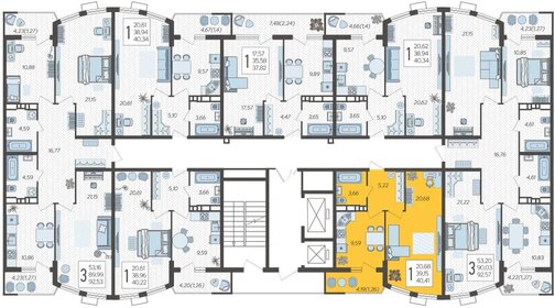 44 м², 1-комнатная квартира 7 800 000 ₽ - изображение 42