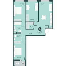 102,4 м², 3-комнатная квартира 12 500 000 ₽ - изображение 11